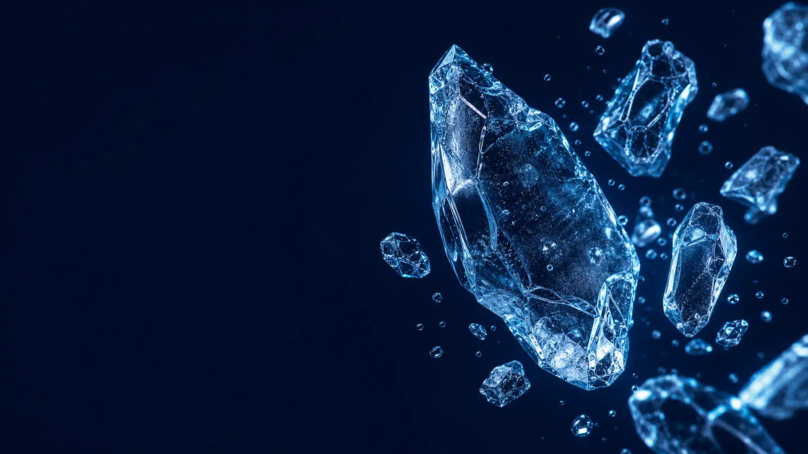 Ice crystal representing temperature-controlled fresh fruit logistics